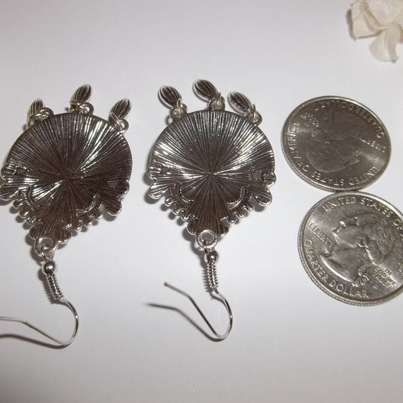 Earrings, Black and Silver Earring, Black Earring, Chandelier Earring Set A449 - Picture 4 of 5